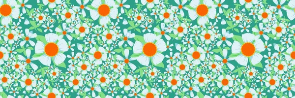 Kusursuz desen. Yaz çiçekleri. Çiçek arkaplanı.