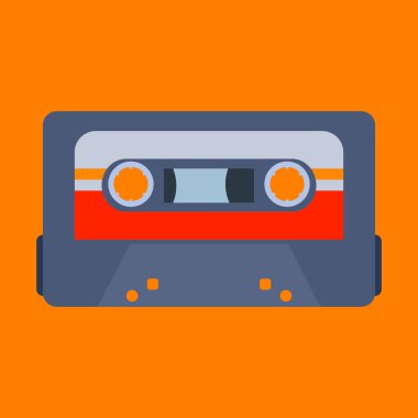 Cassette tape, vintage music. music of the past clipart