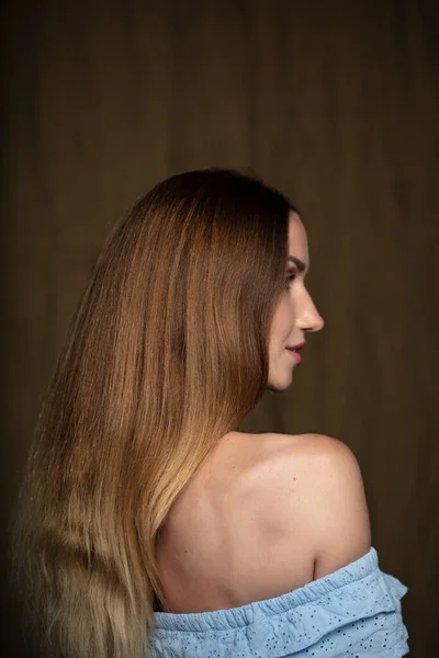 Female Model Posing Studio Indoors — Stock Photo, Image