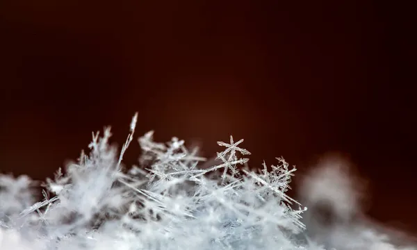 Kar Tanelerinin Makro Görüntüsü — Stok fotoğraf