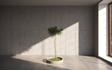 ev bitkisi, ağaç 3D oda içi