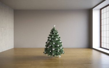 Evin içinde güzel bir noel ağacı