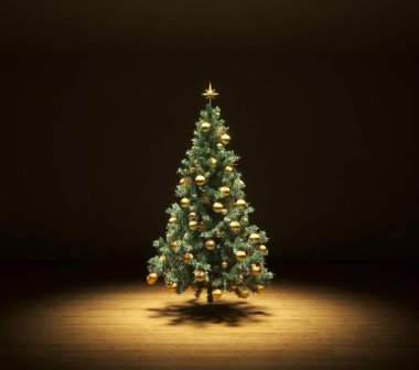 Evin içinde güzel bir noel ağacı