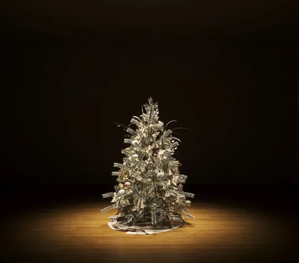 Vykreslení Interiér Místnosti Vánoční Stromeček — Stock fotografie