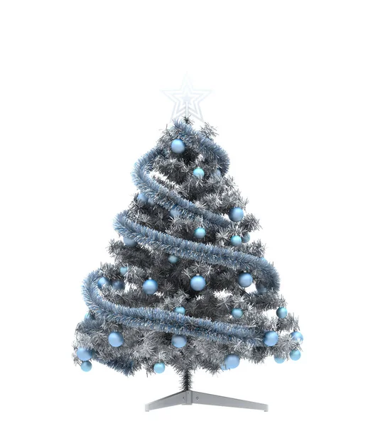 Ilustração Árvore Natal Isolada Fundo Branco — Fotografia de Stock