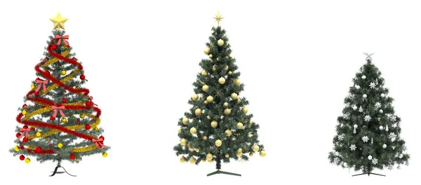 Albero Natale Con Molte Lampadine — Foto Stock