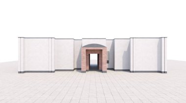 3d render exterior mall, exterior visualization, 3D illustration