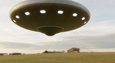UFO 'nun fotorealistik görselleştirmesi, 3 boyutlu canlandırma