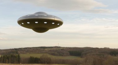 UFO 'nun fotorealistik görselleştirmesi, 3 boyutlu canlandırma