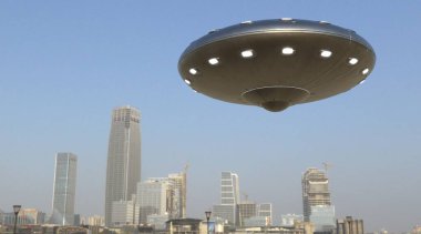 UFO 'nun fotorealistik görselleştirmesi, 3 boyutlu canlandırma