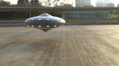 UFO 'nun fotorealistik görselleştirmesi, 3 boyutlu canlandırma