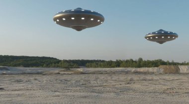 UFO 'nun fotorealistik görselleştirmesi, 3 boyutlu canlandırma