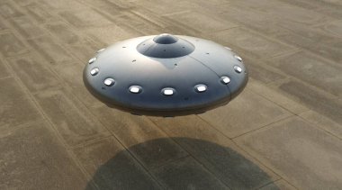 UFO 'nun fotorealistik görselleştirmesi, 3 boyutlu canlandırma