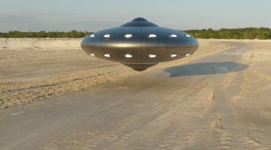 UFO 'nun fotorealistik görselleştirmesi, 3 boyutlu canlandırma