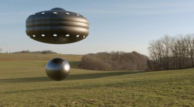 UFO 'nun fotorealistik görselleştirmesi, 3 boyutlu canlandırma