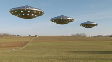 UFO 'nun fotorealistik görselleştirmesi, 3 boyutlu canlandırma
