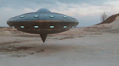 UFO 'nun fotorealistik görselleştirmesi, 3 boyutlu canlandırma