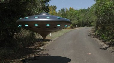 UFO 'nun fotorealistik görselleştirmesi, 3 boyutlu canlandırma
