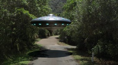 UFO 'nun fotorealistik görselleştirmesi, 3 boyutlu canlandırma