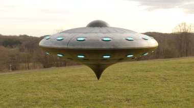UFO 'nun fotorealistik görselleştirmesi, 3 boyutlu canlandırma