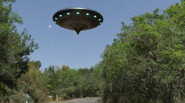 UFO 'nun fotorealistik görselleştirmesi, 3 boyutlu canlandırma