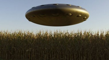 UFO 'nun fotorealistik görselleştirmesi, 3 boyutlu canlandırma