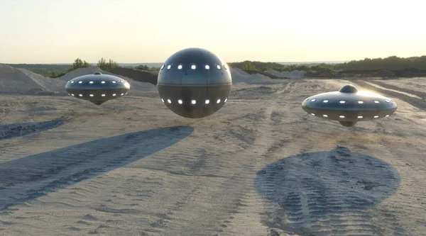 UFO 'nun fotorealistik görselleştirmesi, 3 boyutlu canlandırma