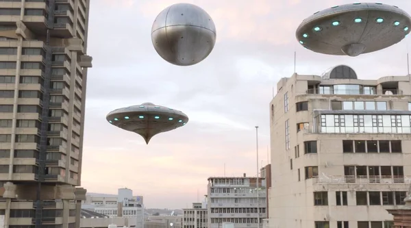 Фотореалістична Візуалізація Ufo Візуалізація — стокове фото