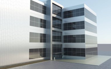 modern Bina dış 3D render