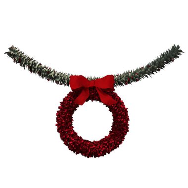 Beyaz arka plan üzerinde izole Noel tinsel 