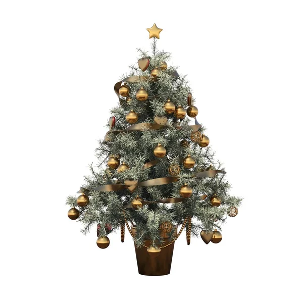 Christmas Tree Decorations Isolated White Background — Stock Photo, Image