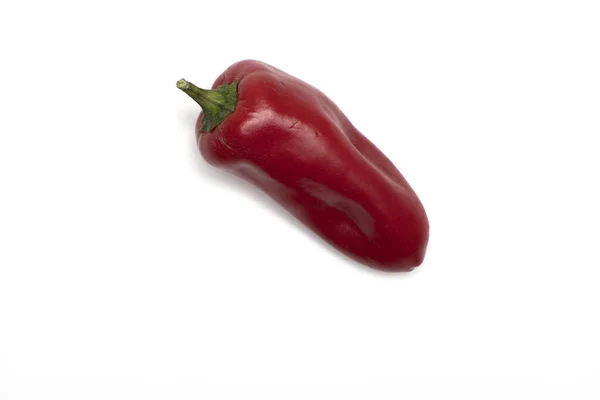 Colored Snack Bell Pepper Pod Red Isolated White Background Paprika — Stock Photo, Image