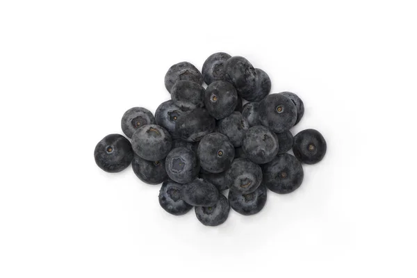 Heap Dark Blue Blueberries Seen Isolated White Background — Stock Photo, Image