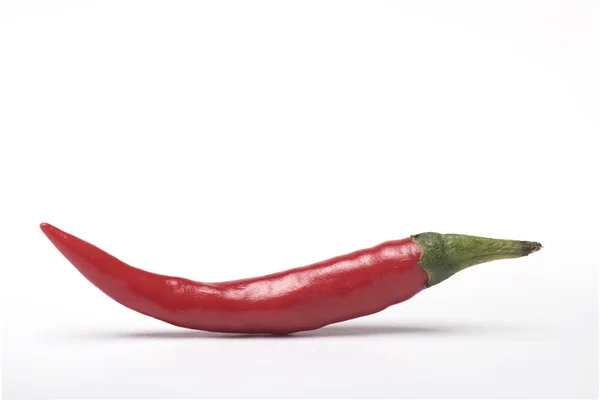 Close Upward Bent Ripe Red Chili Pepper Concept Spice Sale — Stock Photo, Image