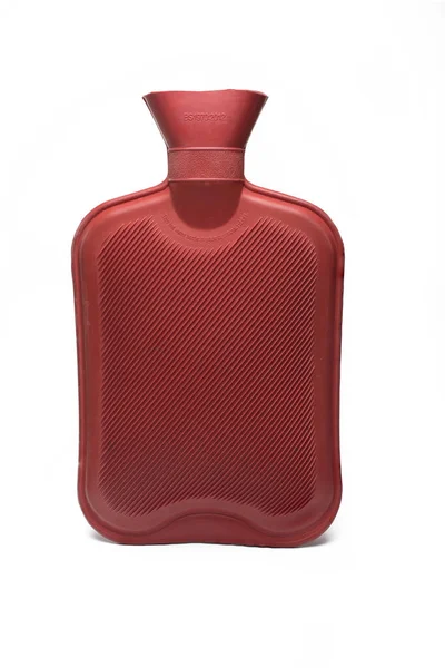 Close Red Retro Rubber Water Hot Water Bottle Bed Bottle — Stockfoto