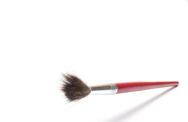 Close One Hair Brush Concept Painting Art Isolated White Background — Stockfoto