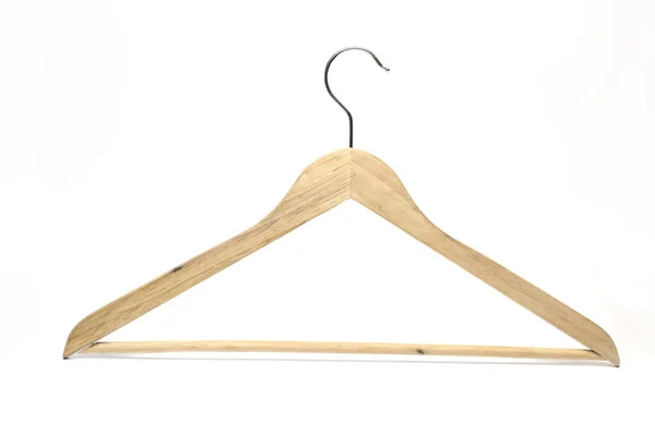 Close Classic Clothes Hanger Cross Bar Hanging Pants Made Wood — Foto de Stock