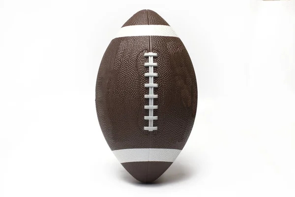 Close American Football Made Plastic White Background — 图库照片
