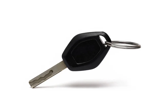 Close Car Truck Key Black Handle Shadow Silver Shiny Key — Stockfoto