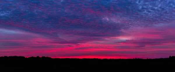 Pink Autumn Sunset Blue Sky Dusk — Stock Photo, Image