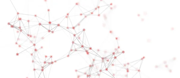 接続された点と線で抽象的なイラスト デジタルネットワークの背景 3Dレンダリング — ストック写真