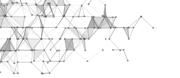 要約接続された点と線で白の背景 医学的背景 ビジネスプレゼンテーションの背景 3Dレンダリング — ストック写真