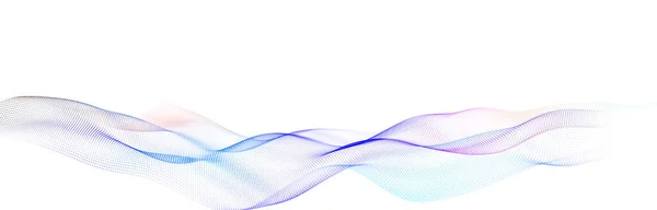 Colorful Wave Streaming Particles White Background Abstract Background Dynamic Elements — Stockfoto