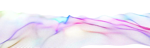 Music wave. Beautiful background illustration with a dynamic wave made up of lines. 3d rendering