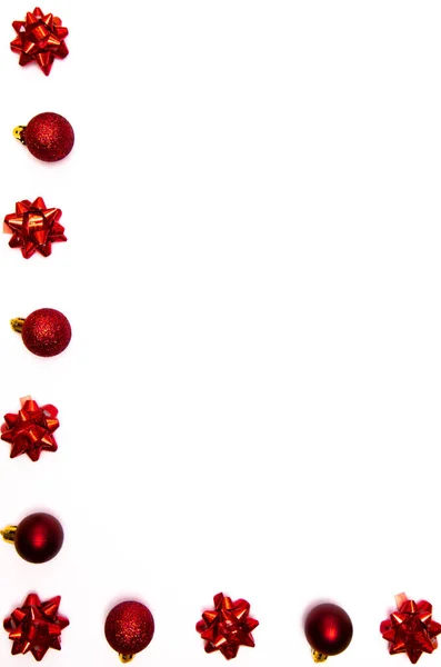Karácsonyi lapos karácsonyfa játékok — Stock Fotó