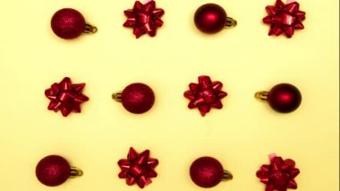 Noel ağacı oyuncakları ve Noel süsü. Hareketi durdurun. 