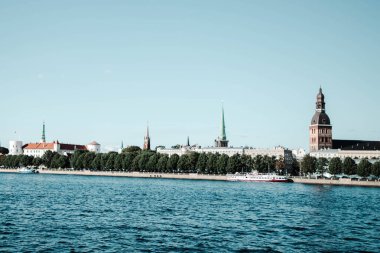Letonya 'nın Riga kentindeki panoramik manzara. 