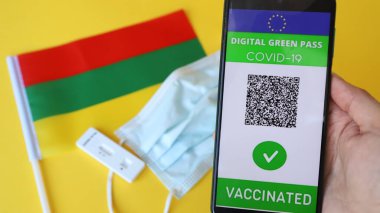 Greenpass dijital covid sertifikası Litvanya 'da aşılandı