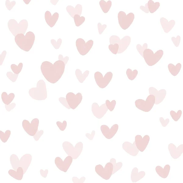 Pastel Background Hearts Pink Light Transparent Background Valentine Day Love — Stock Photo, Image