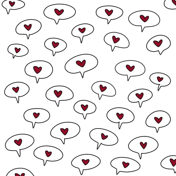 Sevgililer Günü Deseni Kalpler Kelimeler Aşk Tasarım Posteri Için Şablon — Stok fotoğraf